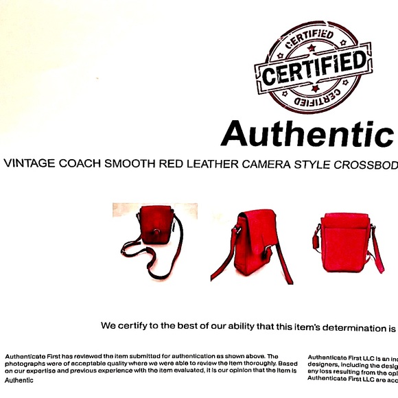 Coach Vintage Smooth LeatherWare “1941” Coral Red Camera/Messenger/Xbody Bag - Picture 12 of 14